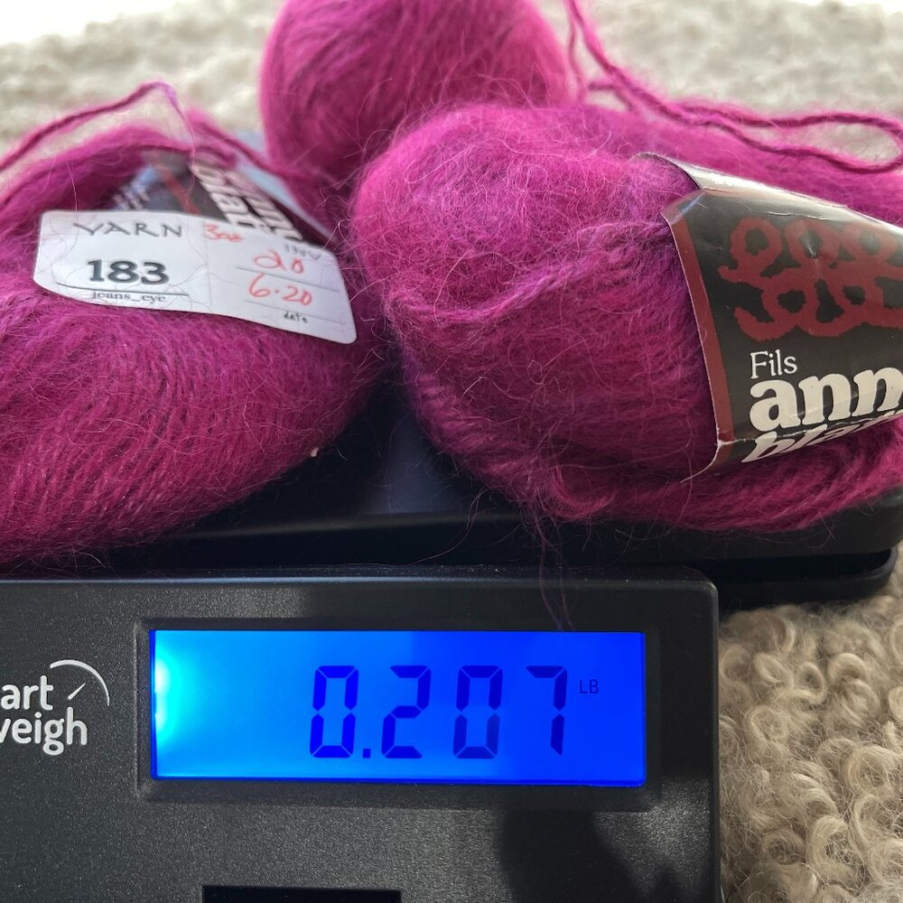 YARN 183 FILS ANNY BLATT HONEY MOON 50G 55YDS 3.5 BALL LOT MADE IN FRANCE